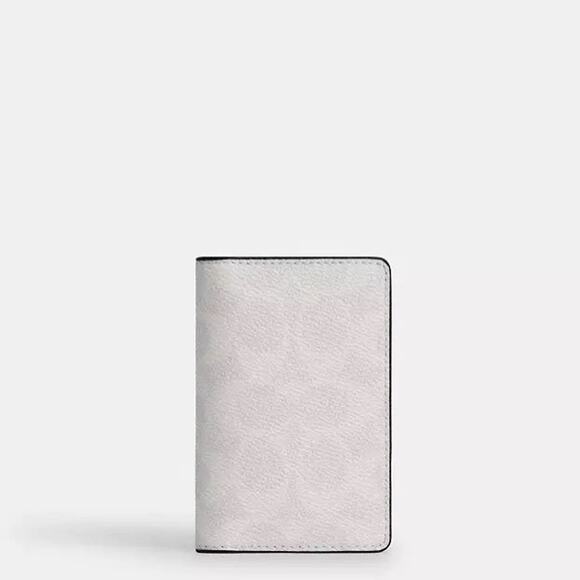 NWT Coach Id Wallet In Signature Canvas CW367, Chalk & Black - Picture 4 of 5